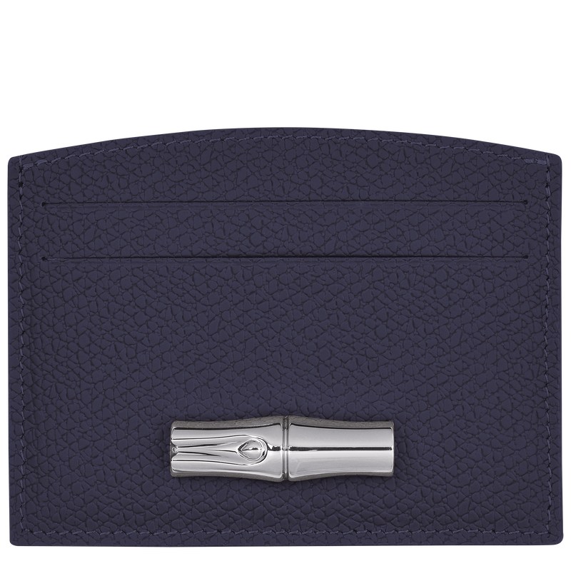 Bilberry Longchamp Le Roseau Card holder - Leather Women Cardholders & Coin purses | 326091TWD