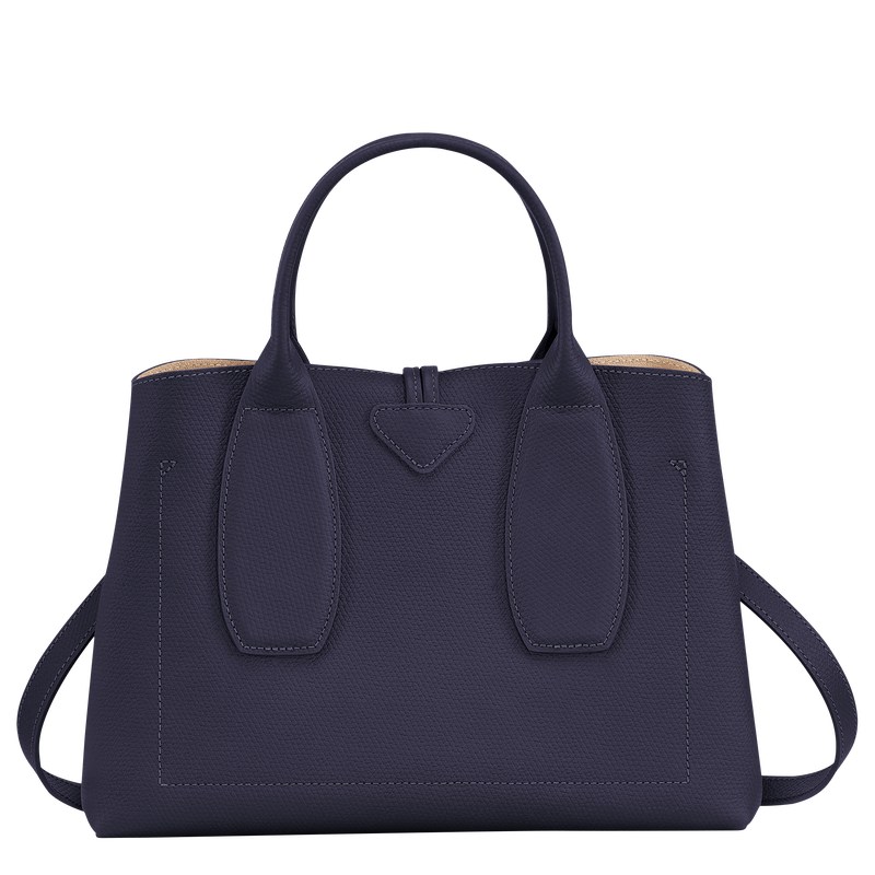 Bilberry Longchamp Le Roseau M - Leather Women Handbags | 743280TMA