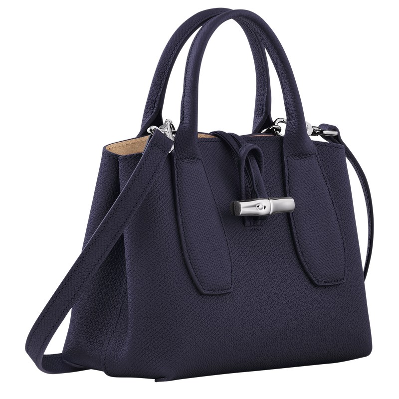 Bilberry Longchamp Le Roseau S - Leather Women Handbags | 389176HVB