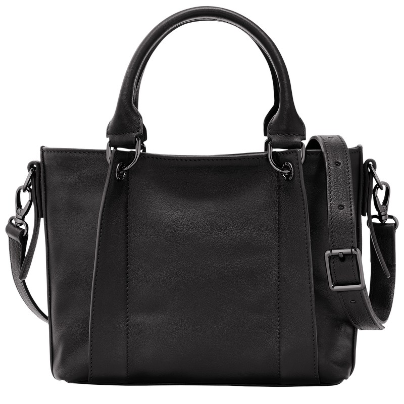 Black Longchamp 3D S - Leather Women Handbags | 241360ZYM