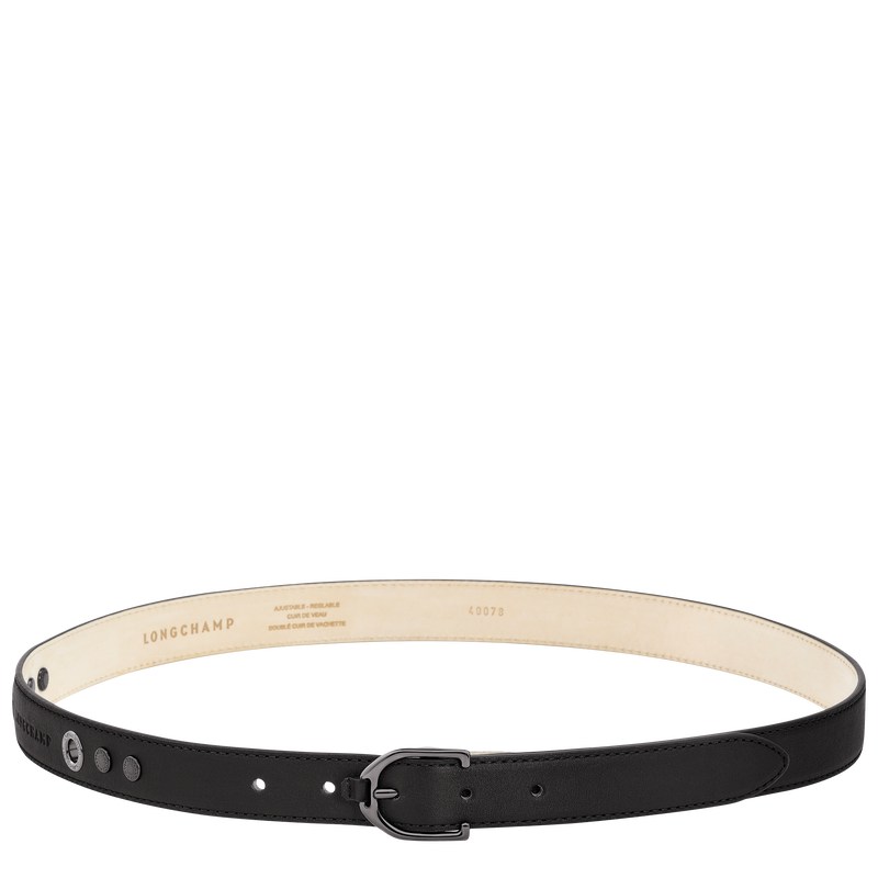 Black Longchamp 3D - Leather Women Belts | 103729OLS