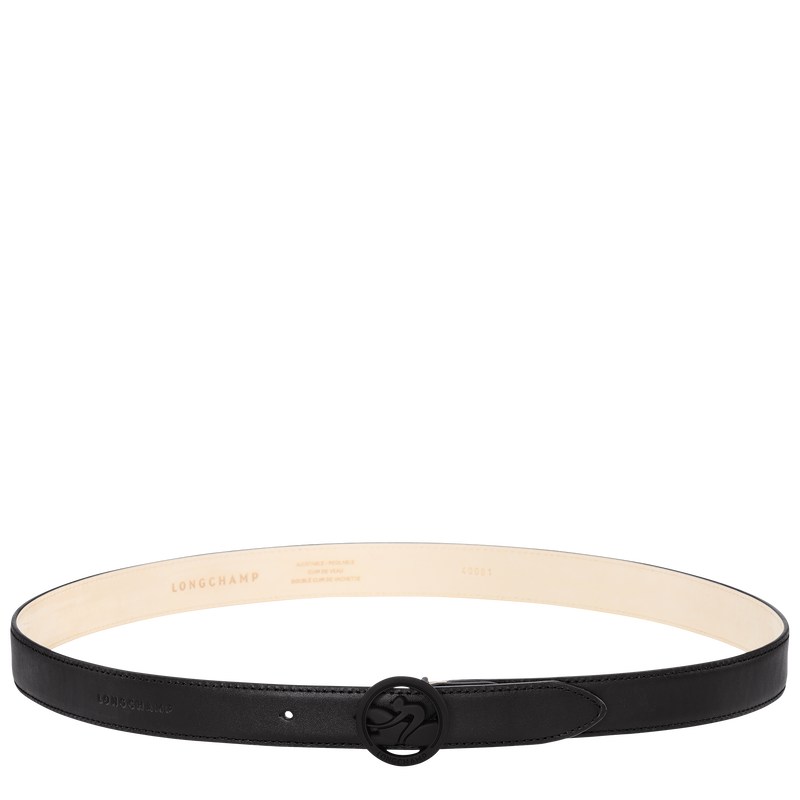 Black Longchamp Box-Trot - Leather Women Belts | 046198FWV