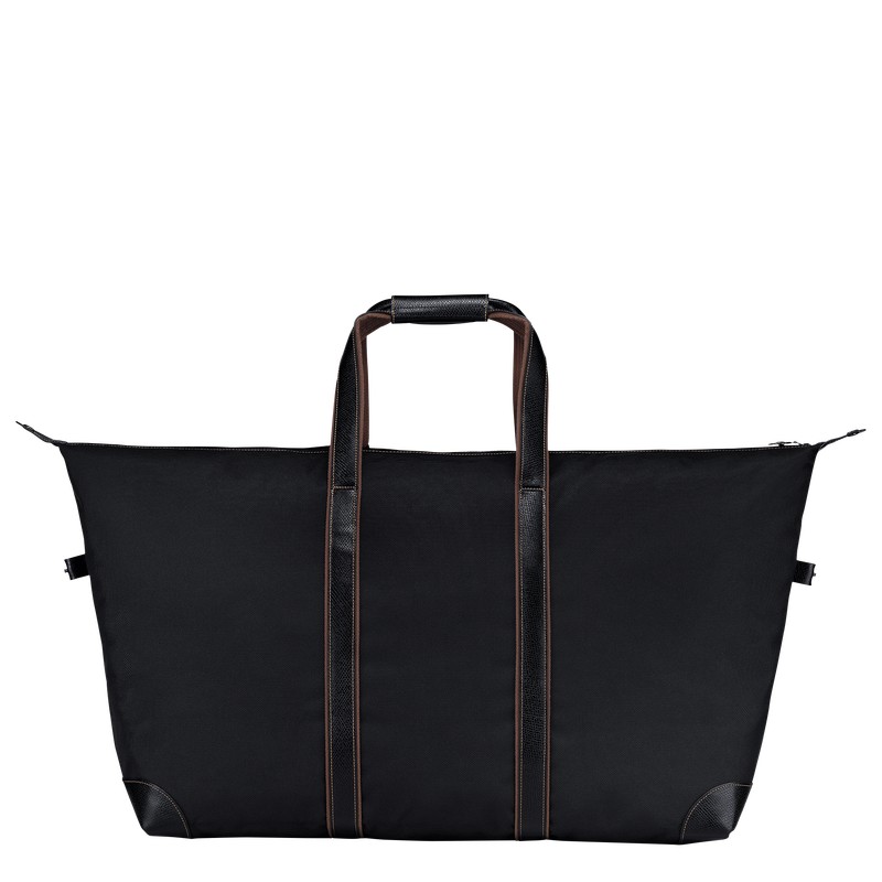 Black Longchamp Boxford L - Recycled canvas Men Travel bags | 857134FDS