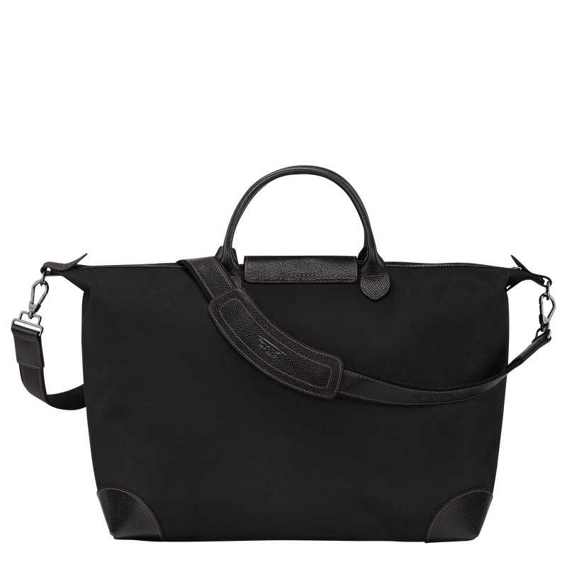 Black Longchamp Boxford S - Recycled canvas Men Travel bags | 089325FSA