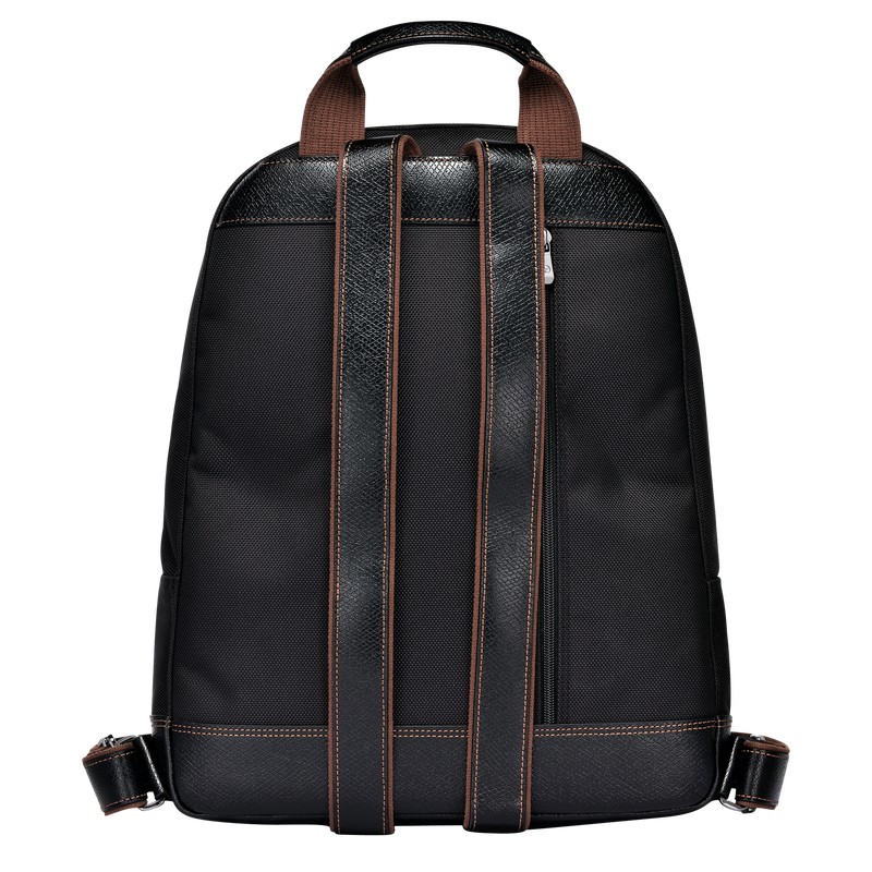 Black Longchamp Boxford - Recycled canvas Men Backpacks | 957316QLH