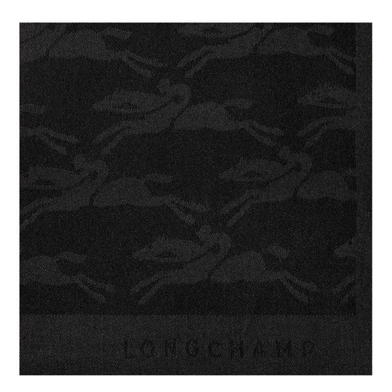 Black Longchamp Chevaux jacquard - Wool Women Stoles | 879653VTR