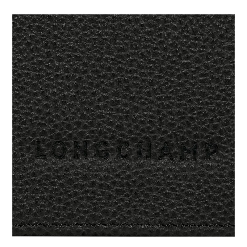 Black Longchamp Le Foulonné Continental - Leather Women Wallets | 603218QEL