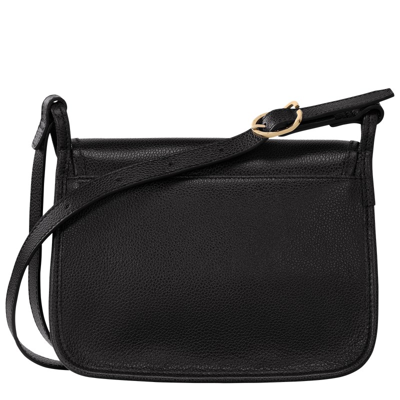 Black Longchamp Le Foulonné M Crossbody bag - Leather Women Crossbody bags | 852497LGK