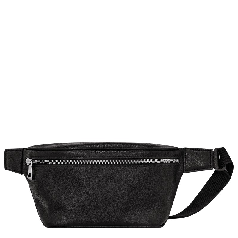 Black Longchamp Le Foulonné M - Leather Men Belt bags | 938074QSB