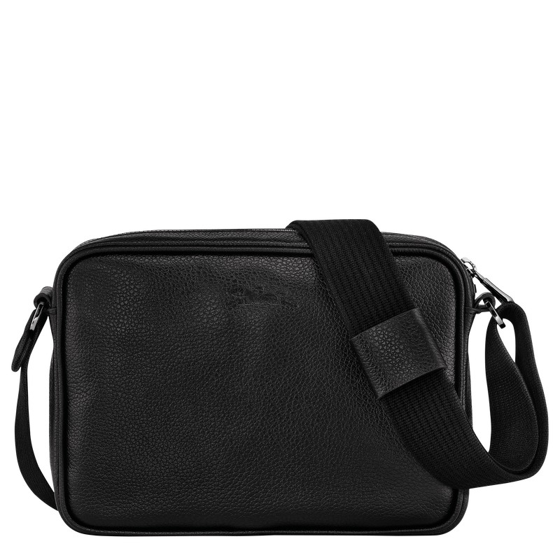 Black Longchamp Le Foulonné S Camera bag - Leather Men Crossbody bags | 250197KUR