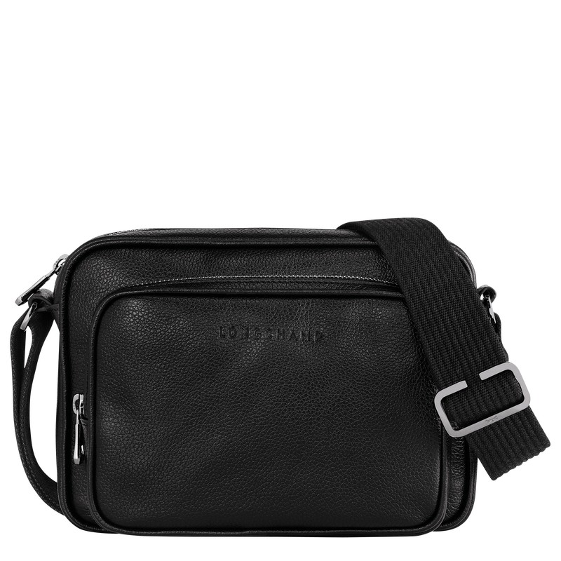 Black Longchamp Le Foulonné S Camera bag - Leather Men Crossbody bags | 250197KUR