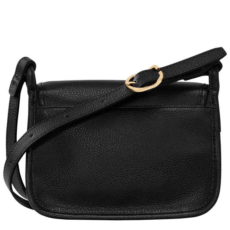 Black Longchamp Le Foulonné S Crossbody bag - Leather Women Crossbody bags | 482093WTS