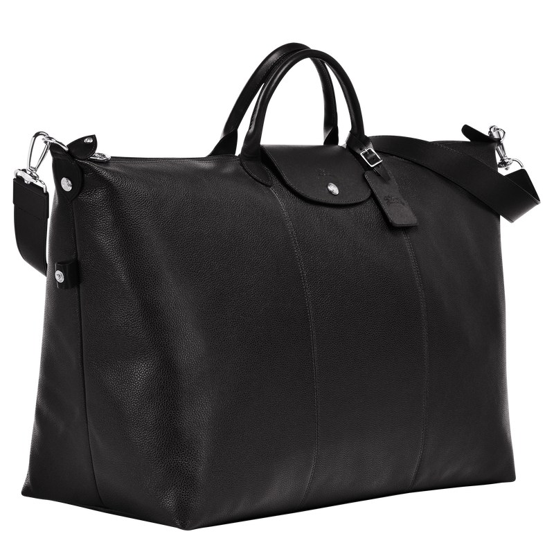 Black Longchamp Le Foulonné S - Leather Women Travel bags | 904785UKX