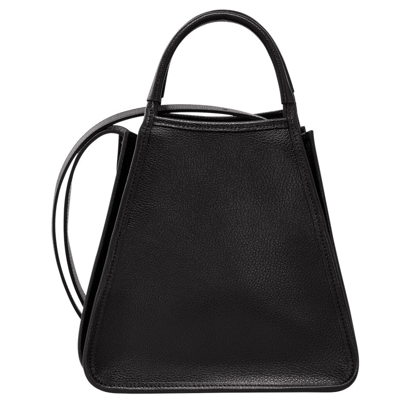 Black Longchamp Le Foulonné S - Leather Women Handbags | 869243HND