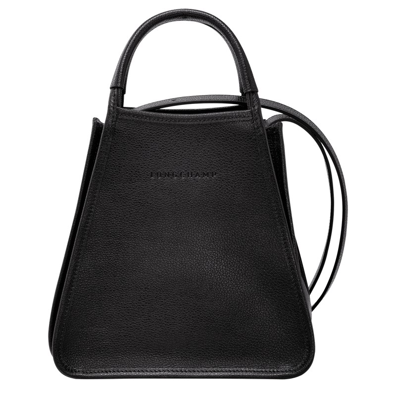 Black Longchamp Le Foulonné S - Leather Women Handbags | 869243HND