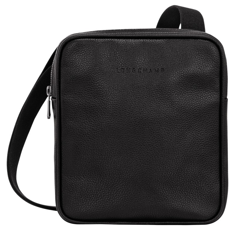 Black Longchamp Le Foulonné XS Crossbody bag - Leather Men Crossbody bags | 965341MXO