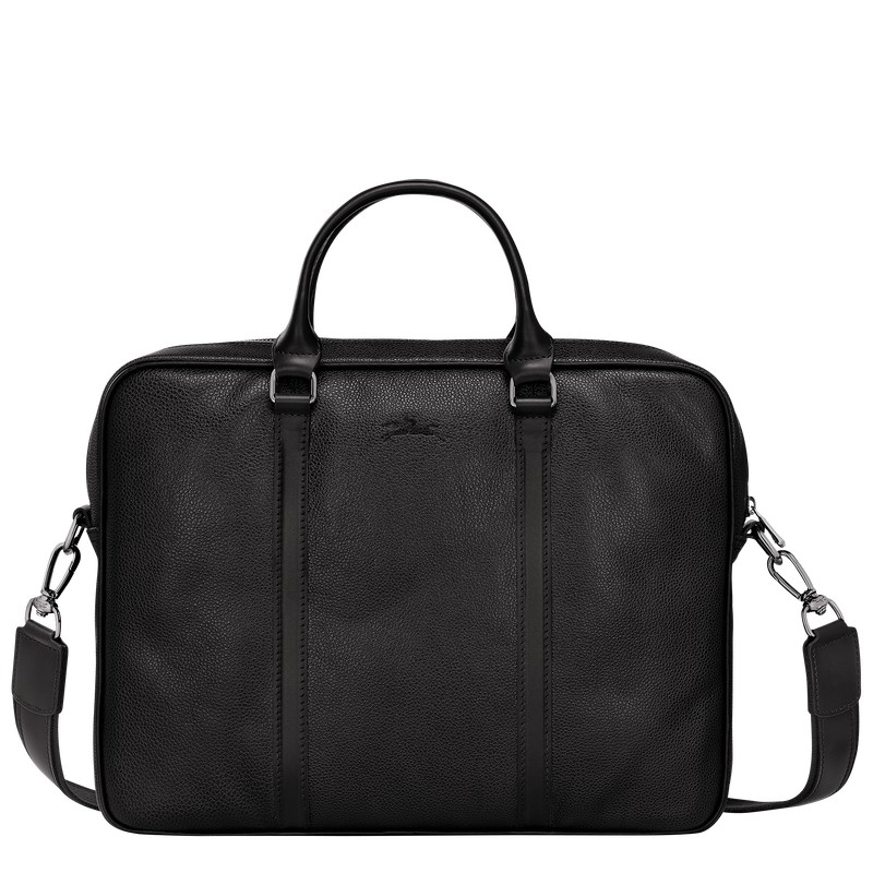 Black Longchamp Le Foulonné XS - Leather Men Briefcase | 396027KXB