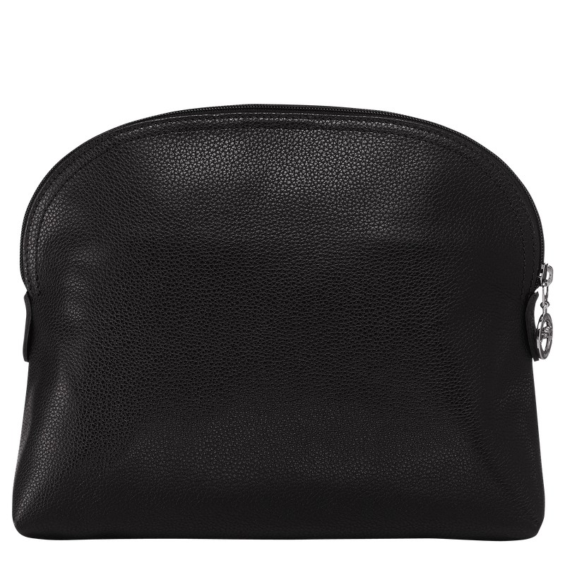 Black Longchamp Le Foulonné - Leather Women Toiletry bags | 789645SHK