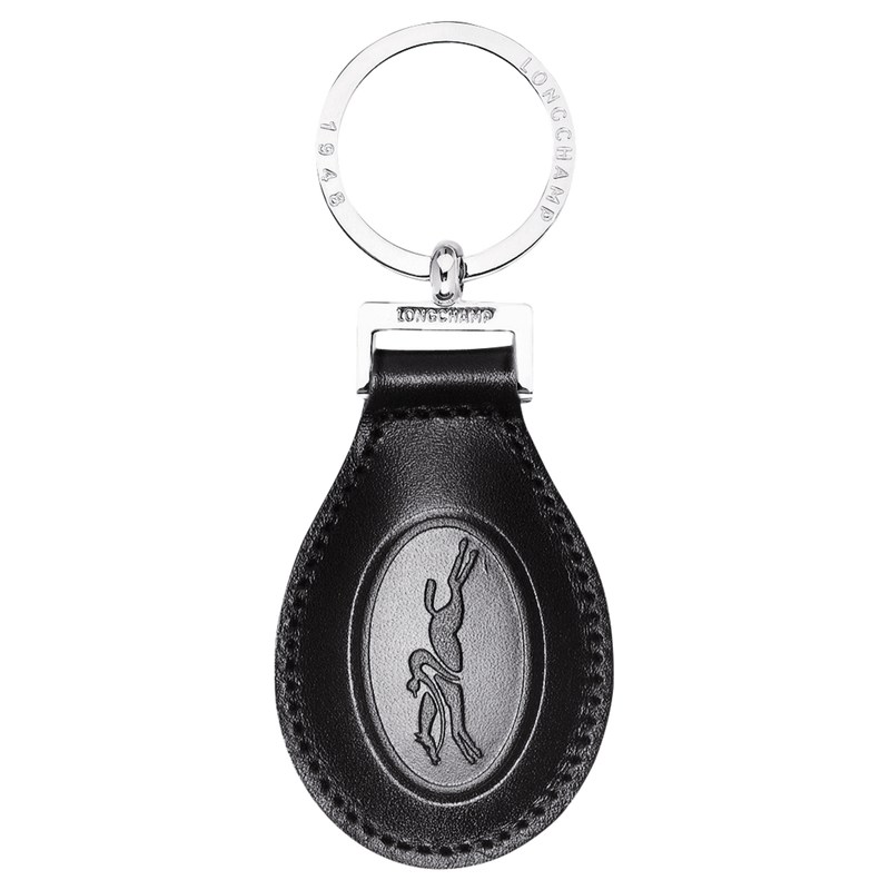 Black Longchamp Le Foulonné - Leather Women Key rings | 175408SKW