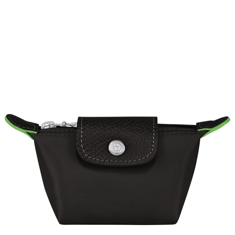 Black Longchamp Le Pliage Green Coin purse - Recycled canvas Women Cardholders & Coin purses | 964270KIL