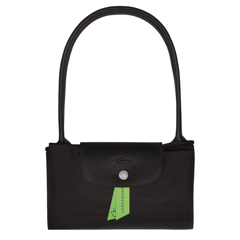 Black Longchamp Le Pliage Green M - Recycled canvas Women Shoulder bags | 129854ODC