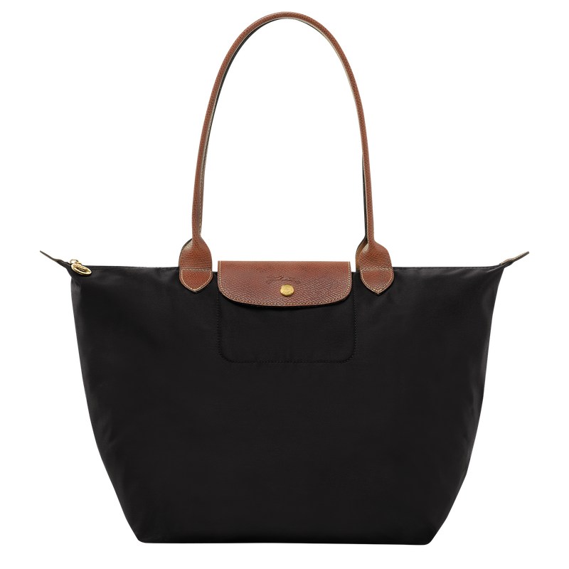 Black Longchamp Le Pliage Original L - Recycled canvas Women Shoulder bags | 546932BEX