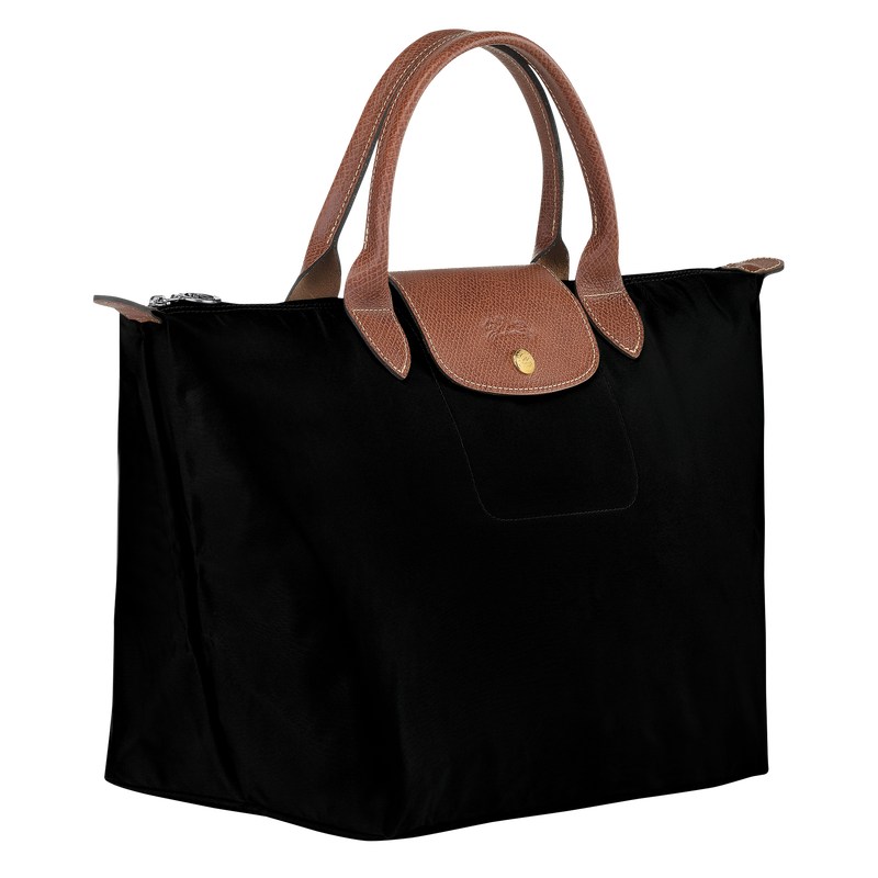 Black Longchamp Le Pliage Original M - Recycled canvas Women Handbags | 924810YWP