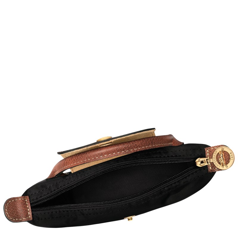 Black Longchamp Le Pliage Original Pouch with handle - Recycled canvas Women Pouches & Cases | 375182KBX