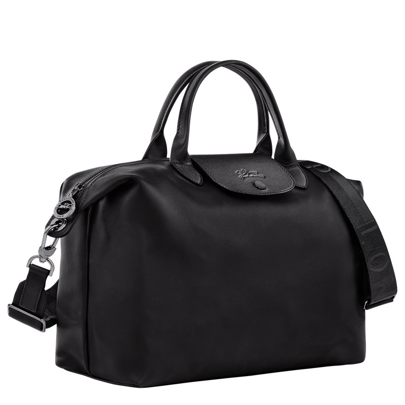 Black Longchamp Le Pliage Xtra L - Leather Women Handbags | 871504PZJ