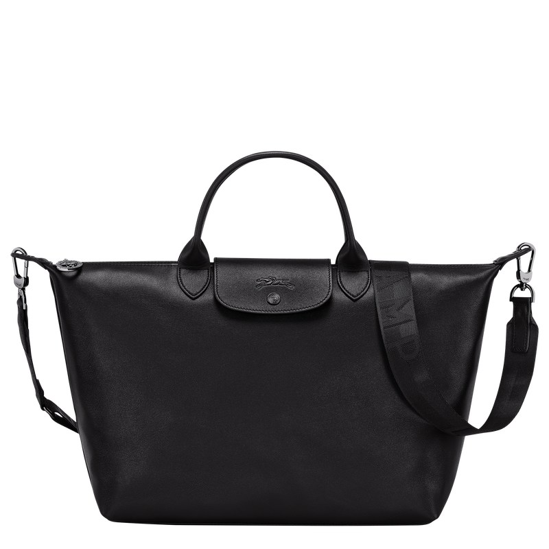 Black Longchamp Le Pliage Xtra L - Leather Women Handbags | 871504PZJ