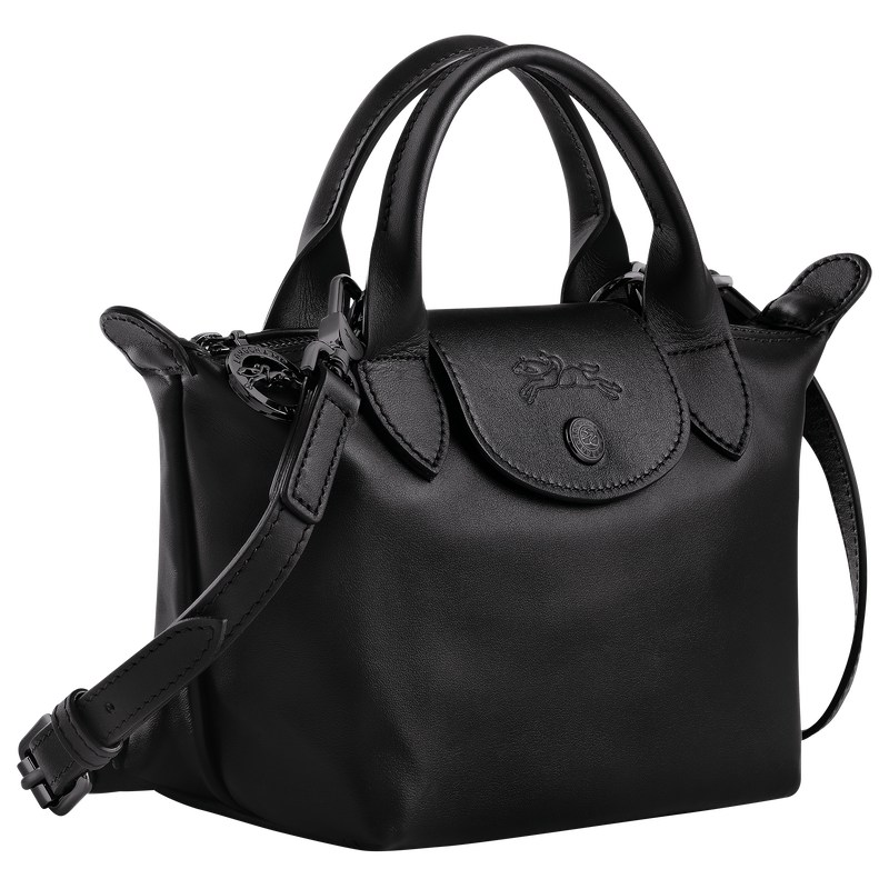 Black Longchamp Le Pliage Xtra XS - Leather Women Handbags | 582730TBW