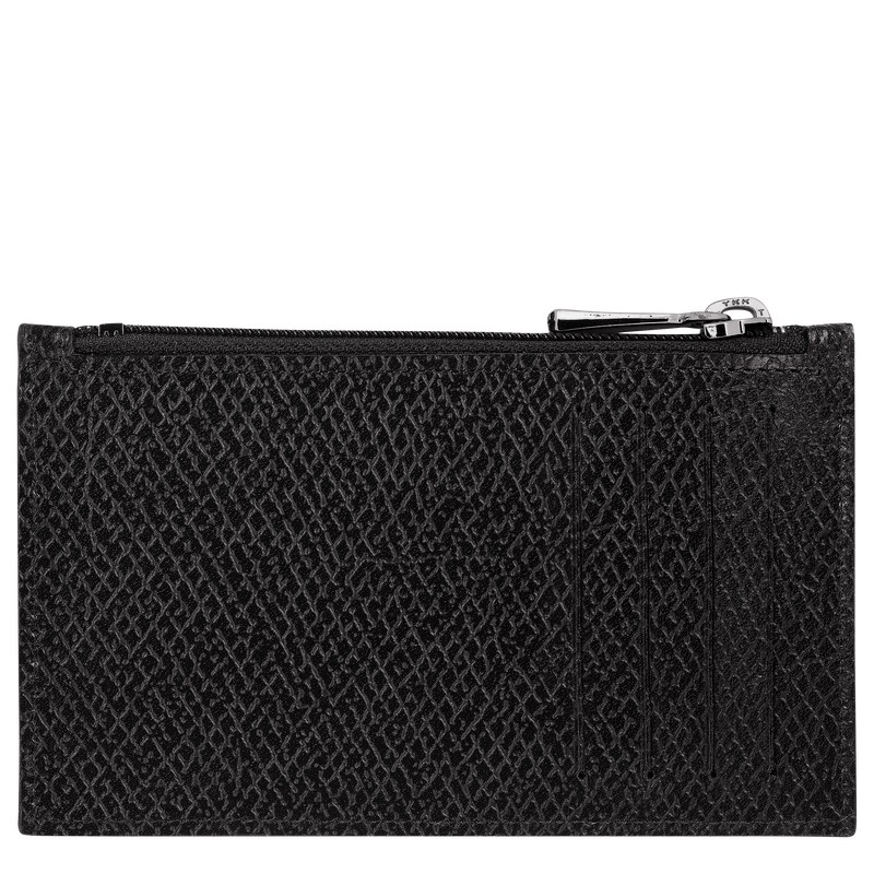 Black Longchamp Le Roseau Essential Coin purse - Leather Women Cardholders & Coin purses | 195720PEJ