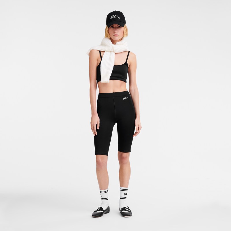 Black Longchamp Sport bra - Jersey Women Tops & Blouses | 314260YWA