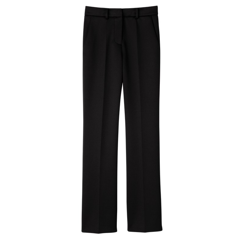 Black Longchamp Trousers - Jersey Women Trousers & shorts | 791208ZHD