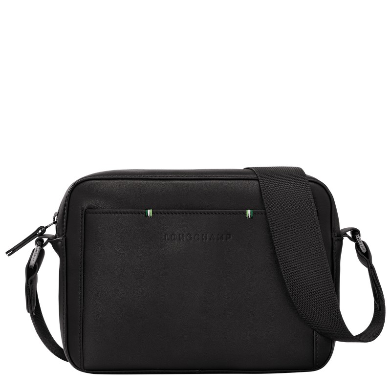 Black Longchamp sur Seine Camera bag - Leather Men Crossbody bags | 543081ODP