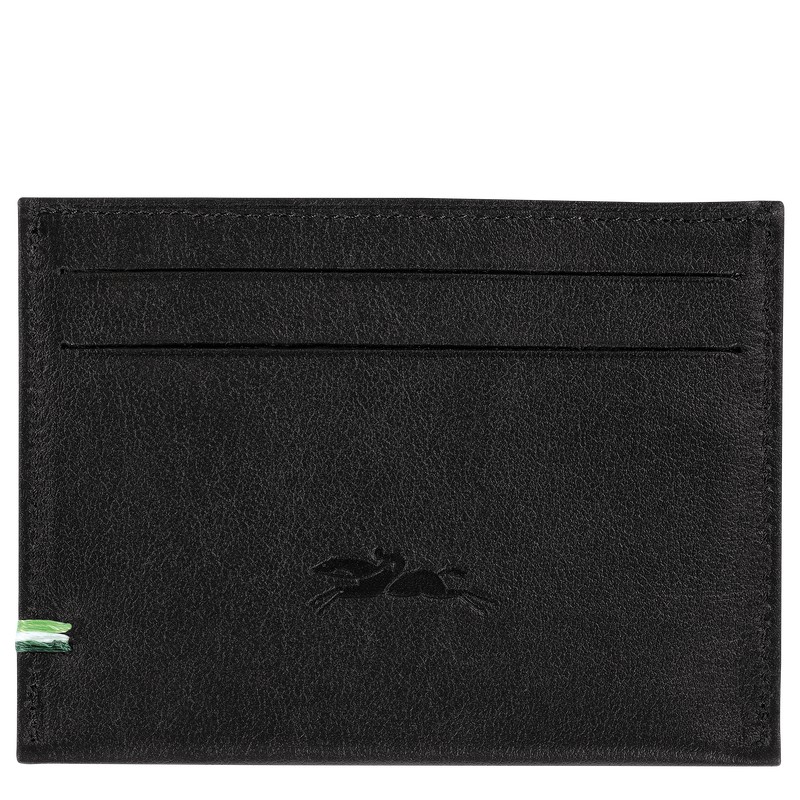 Black Longchamp sur Seine Card holder - Leather Men Cardholders & Coin purses | 328640UVW