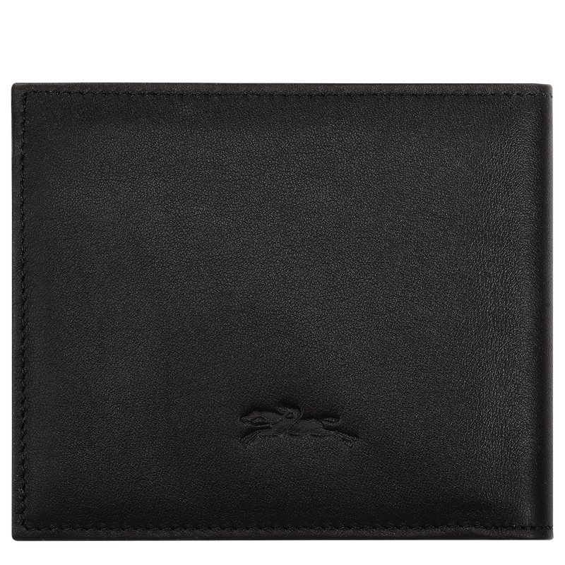 Black Longchamp sur Seine - Leather Men Wallets | 976502IQE