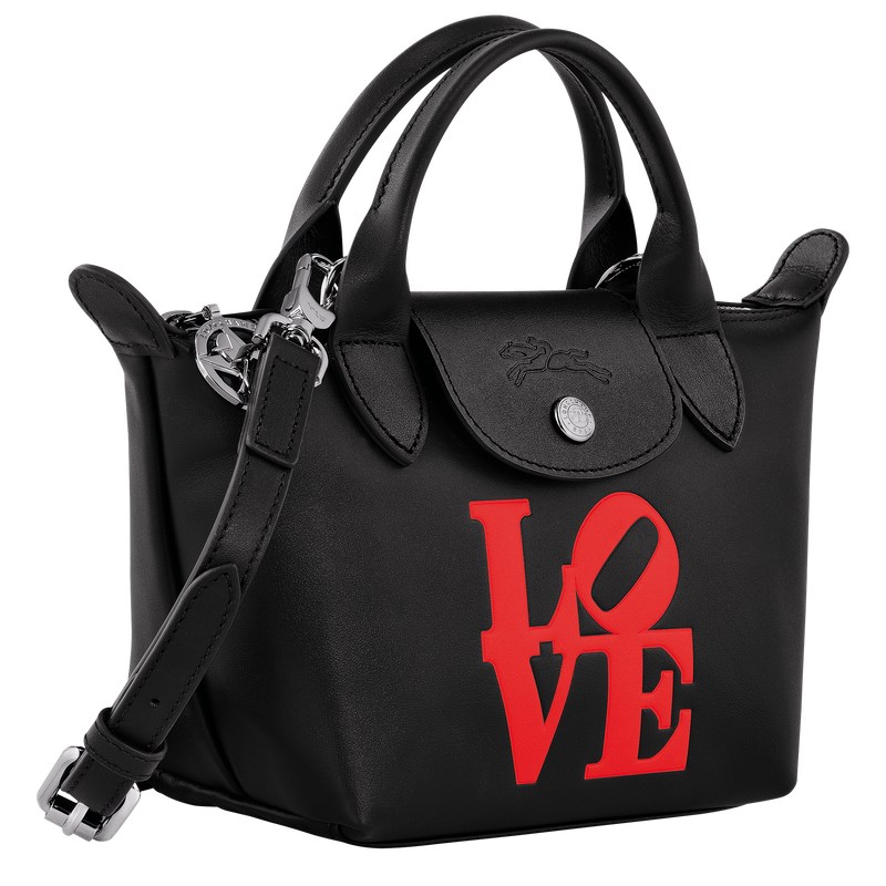 Black Longchamp x Robert Indiana XS - Leather Women Handbags | 361529ASK