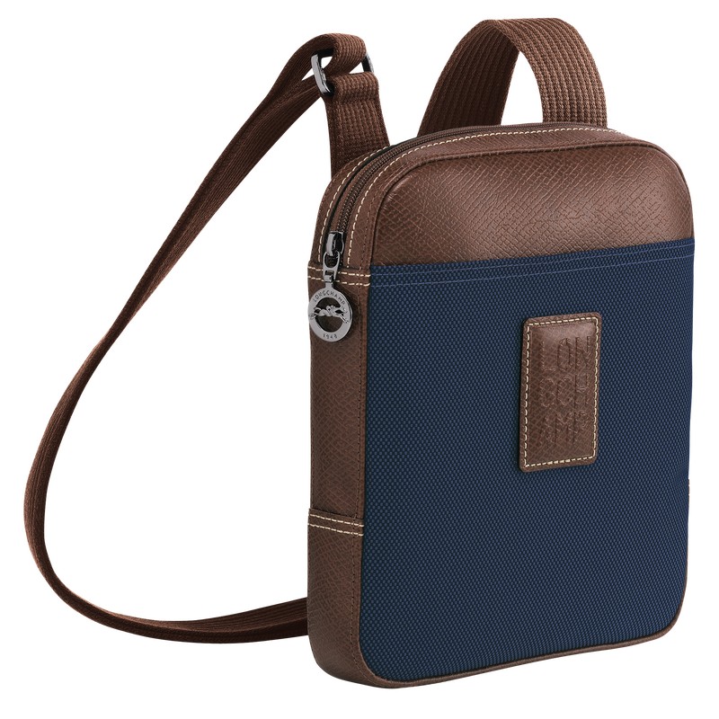 Blue Longchamp Boxford XS Crossbody bag - Recycled canvas Men Crossbody bags | 562718FSW