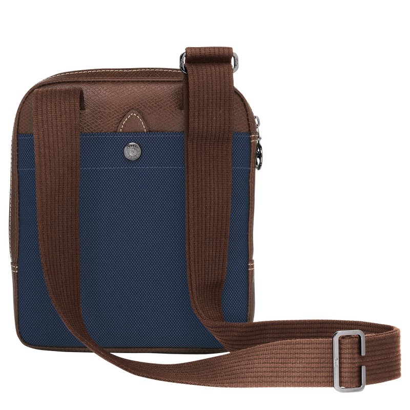 Blue Longchamp Boxford XS Crossbody bag - Recycled canvas Men Crossbody bags | 562718FSW