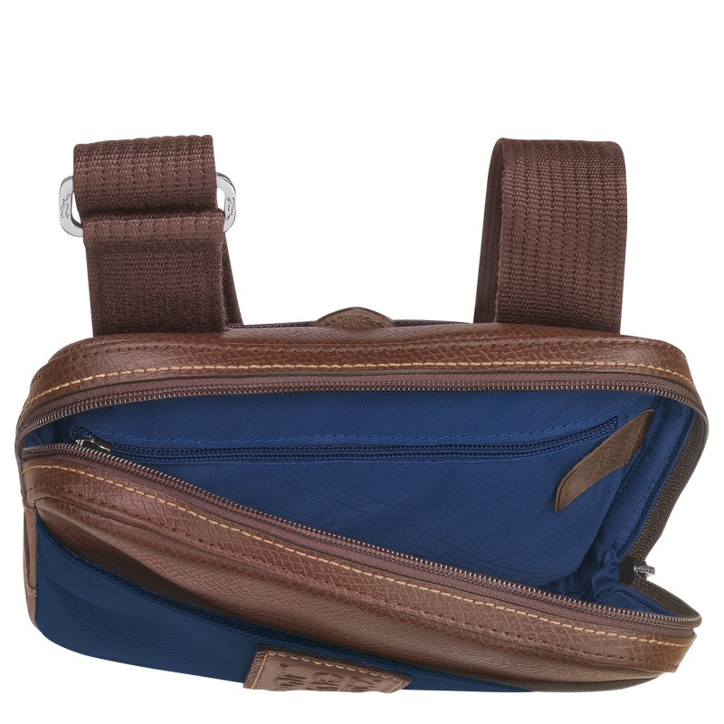 Blue Longchamp Boxford XS Crossbody bag - Recycled canvas Men Crossbody bags | 562718FSW