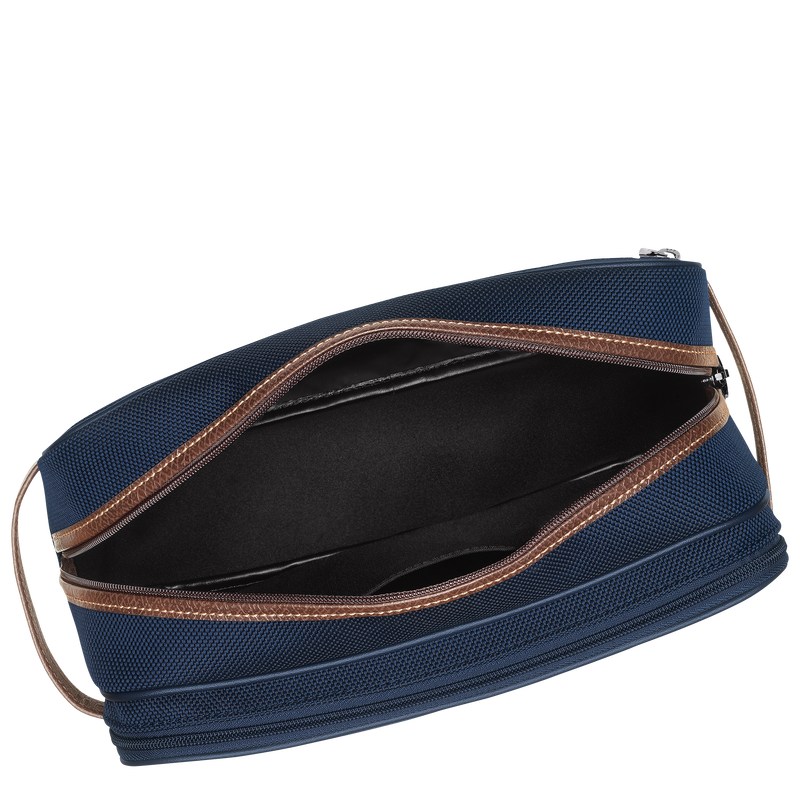 Blue Longchamp Boxford - Recycled canvas Women Toiletry bags | 084231FTQ