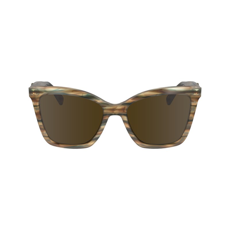 Brown/Petrol Longchamp OTHER Women Sunglasses | 096148LQO