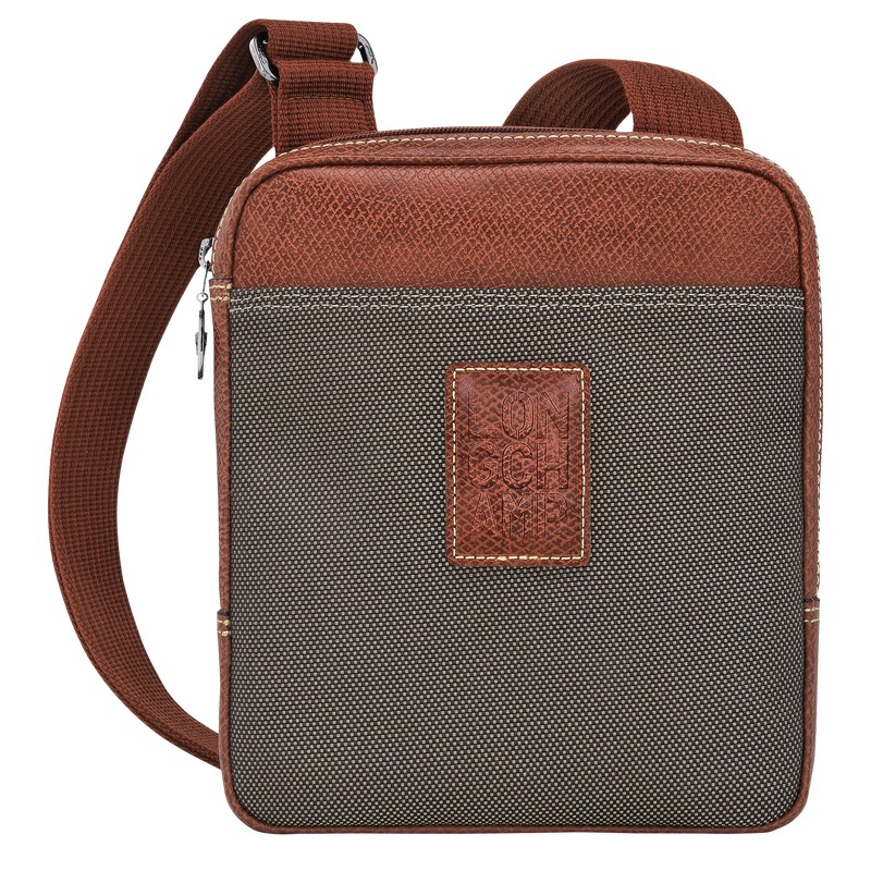 Brown Longchamp Boxford XS Crossbody bag - Recycled canvas Men Crossbody bags | 029768YGA