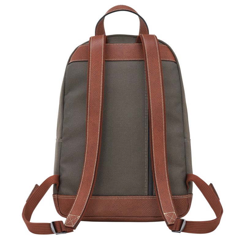 Brown Longchamp Boxford - Recycled canvas Men Backpacks | 093168IUZ