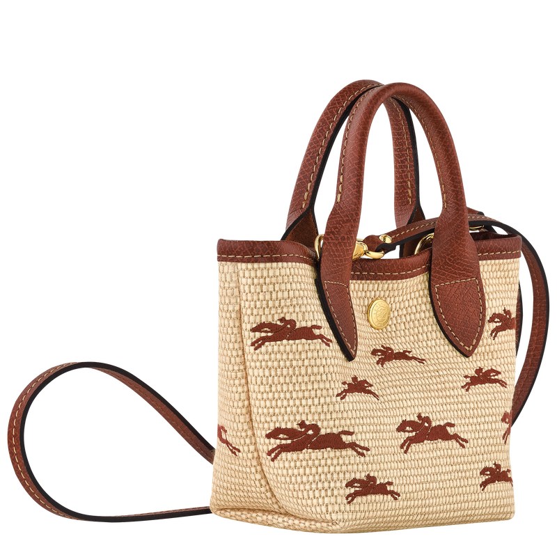 Brown Longchamp Le Panier Pliage XS Basket - Canvas Women Handbags | 829563JRB