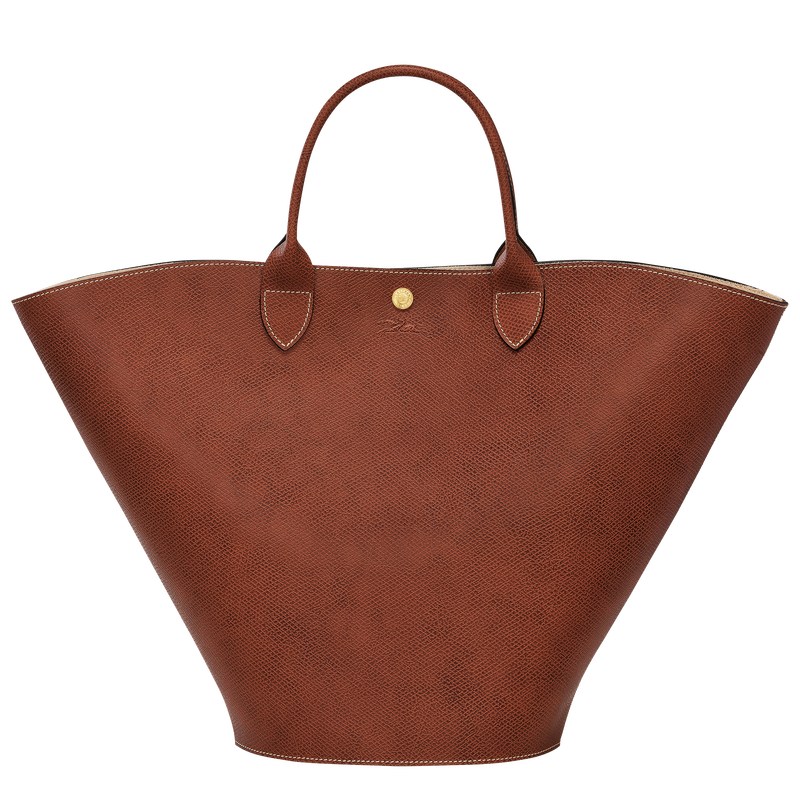 Brown Longchamp Épure XL - Leather Women Shoulder bags | 096837QTR