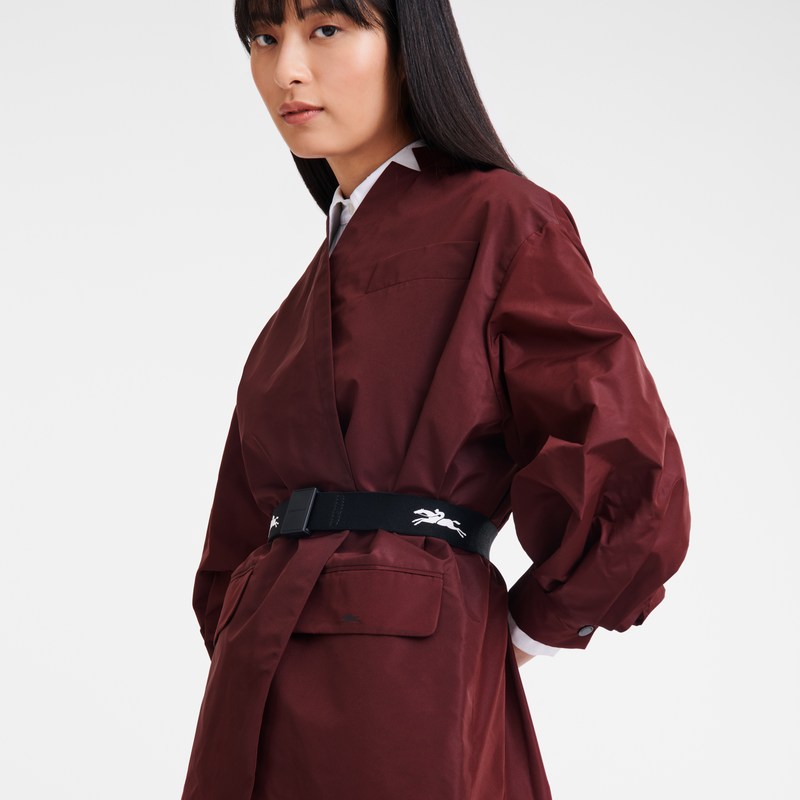 Burgundy Longchamp Kimono jacket - Technical taffeta Women Coats & Jackets | 106987XRY