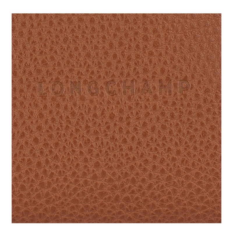 Caramel Longchamp Le Foulonné Coin purse - Leather Women Cardholders & Coin purses | 109378BDO