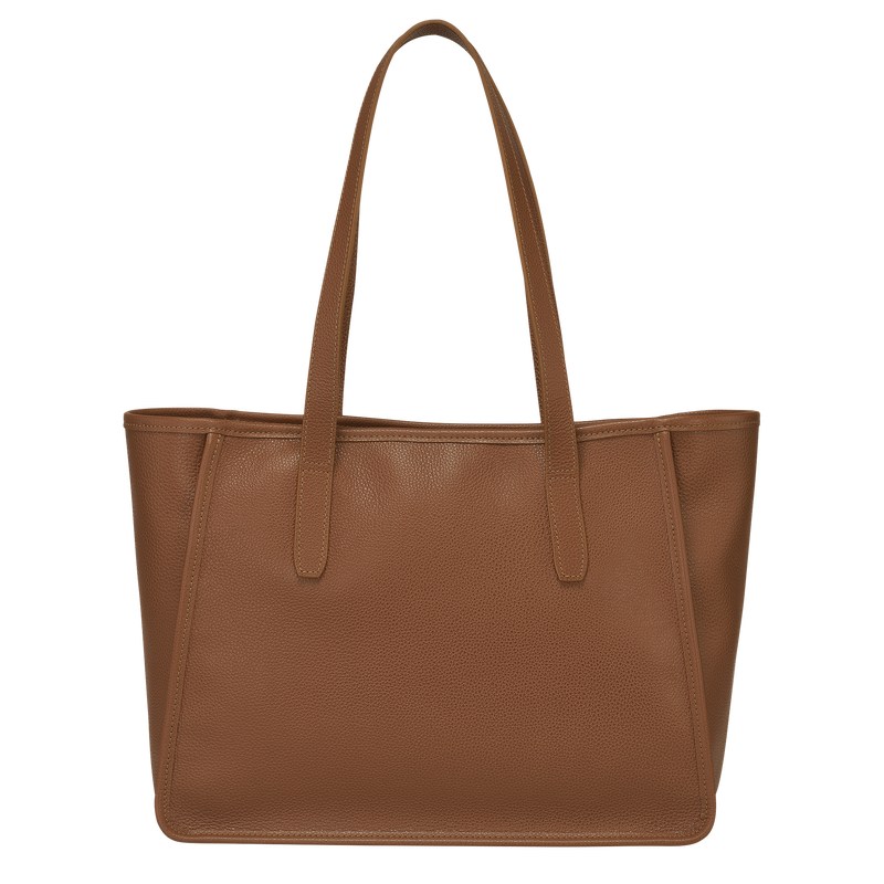 Caramel Longchamp Le Foulonné L - Leather Women Shoulder bags | 430927STP